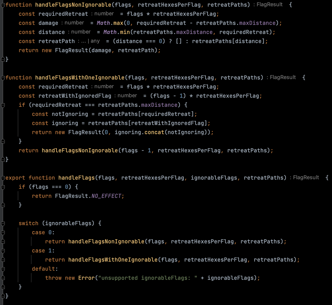 Screenshot of much improved JavaScript code