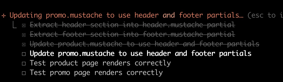The todo list for fixing the layout duplication in templates